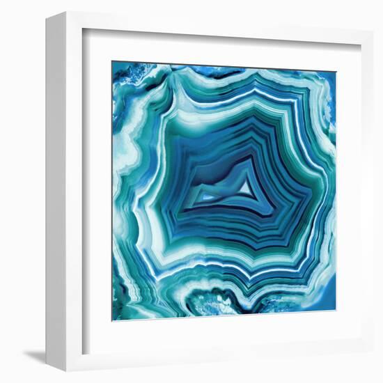 Agate in Aqua-Danielle Carson-Framed Art Print