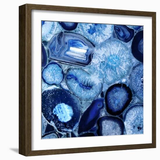 Agate in Blue II-Danielle Carson-Framed Art Print