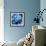 Agate in Blue II-Danielle Carson-Framed Art Print displayed on a wall