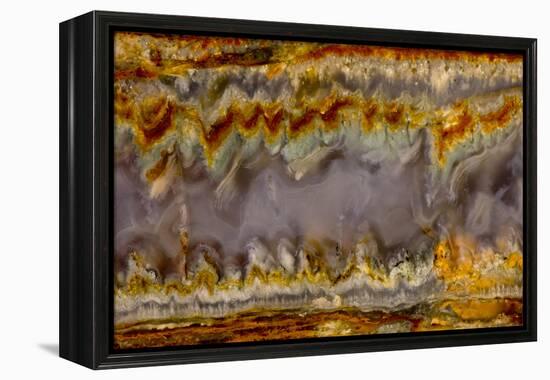 Agate in Colorful Design, Sammamish, WA-Darrell Gulin-Framed Premier Image Canvas