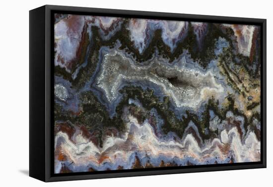 Agate in Colorful Design, Sammamish, WA-Darrell Gulin-Framed Premier Image Canvas