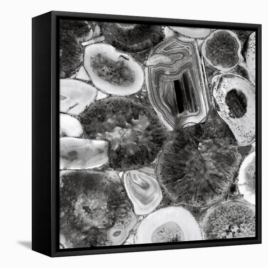 Agate in Grey I-Danielle Carson-Framed Stretched Canvas