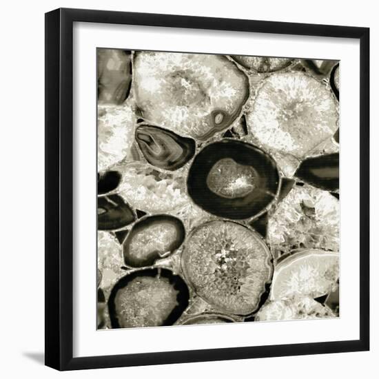 Agate in Pewter I-Danielle Carson-Framed Art Print