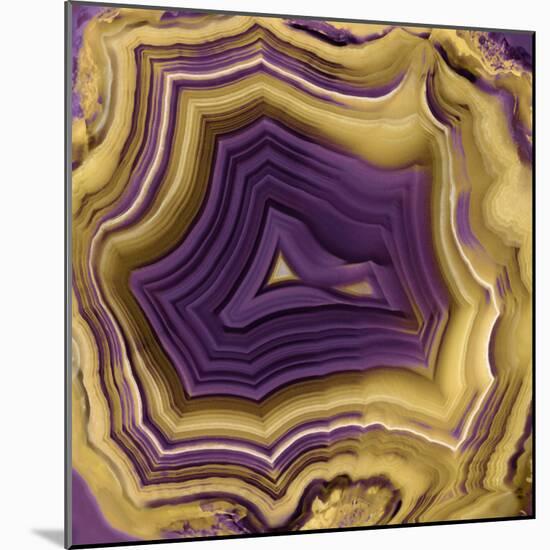 Agate in Purple & Gold II-Danielle Carson-Mounted Art Print