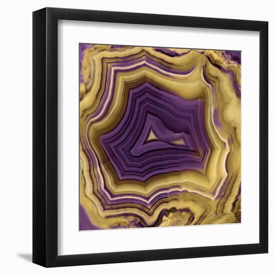 Agate in Purple & Gold II-Danielle Carson-Framed Art Print