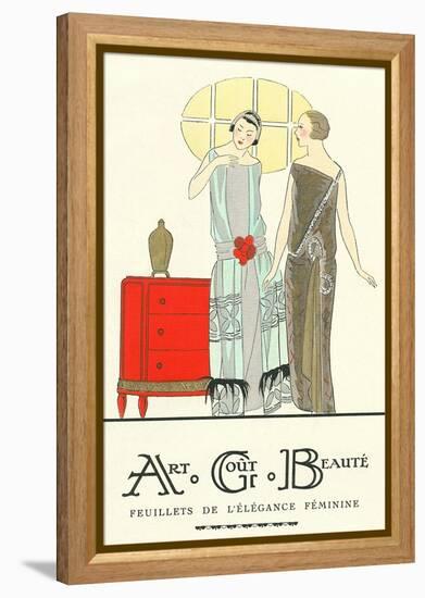 AGB French Fashion Illustration-null-Framed Stretched Canvas