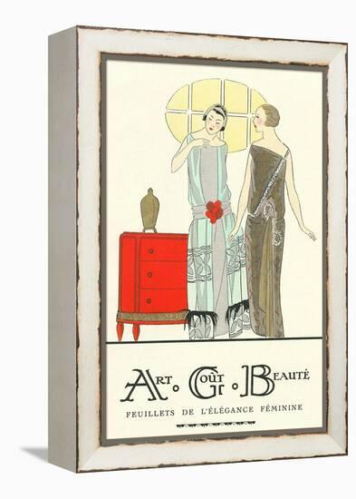 AGB French Fashion Illustration-null-Framed Stretched Canvas