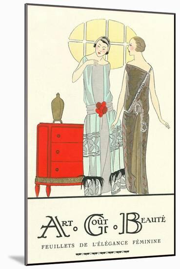 AGB French Fashion Illustration-null-Mounted Art Print