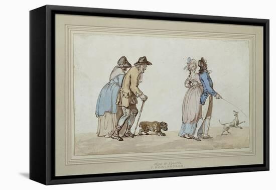 Age and Youth-Thomas Rowlandson-Framed Premier Image Canvas