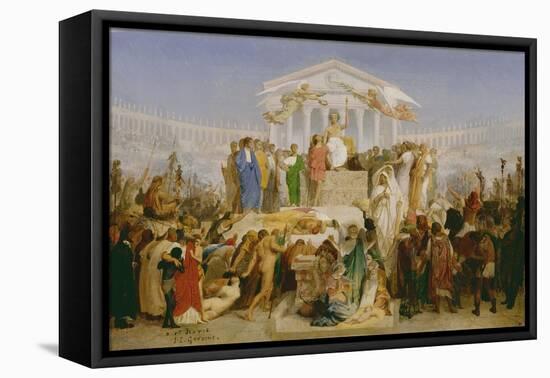Age of Augustus, the Birth of Christ, by Jean-Leon Gerome, French painting,-Jean-Leon Gerome-Framed Stretched Canvas