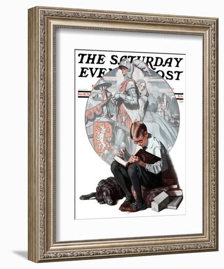 "Age of Romance" Saturday Evening Post Cover, November 10,1923-Norman Rockwell-Framed Giclee Print