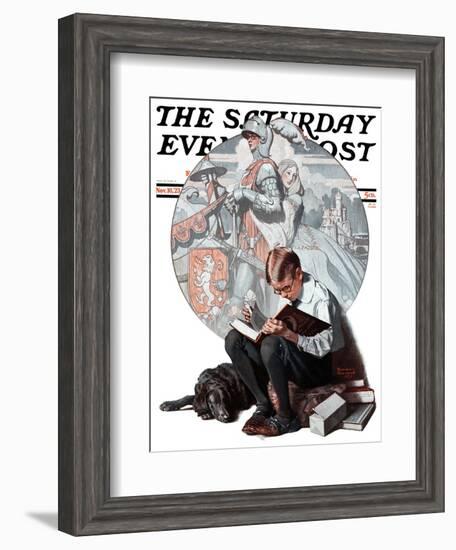 "Age of Romance" Saturday Evening Post Cover, November 10,1923-Norman Rockwell-Framed Giclee Print