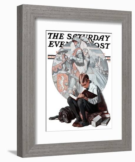 "Age of Romance" Saturday Evening Post Cover, November 10,1923-Norman Rockwell-Framed Giclee Print