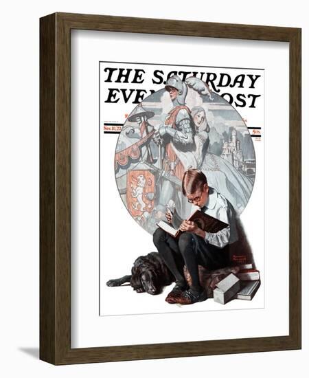 "Age of Romance" Saturday Evening Post Cover, November 10,1923-Norman Rockwell-Framed Giclee Print