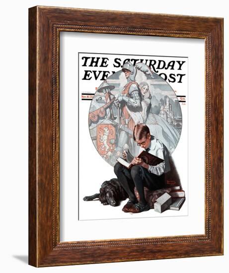 "Age of Romance" Saturday Evening Post Cover, November 10,1923-Norman Rockwell-Framed Giclee Print