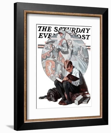 "Age of Romance" Saturday Evening Post Cover, November 10,1923-Norman Rockwell-Framed Giclee Print