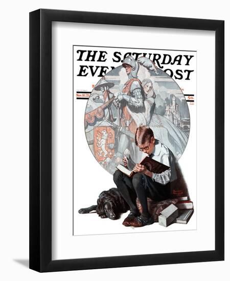 "Age of Romance" Saturday Evening Post Cover, November 10,1923-Norman Rockwell-Framed Giclee Print