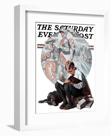 "Age of Romance" Saturday Evening Post Cover, November 10,1923-Norman Rockwell-Framed Giclee Print