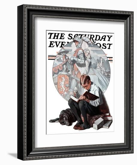 "Age of Romance" Saturday Evening Post Cover, November 10,1923-Norman Rockwell-Framed Giclee Print