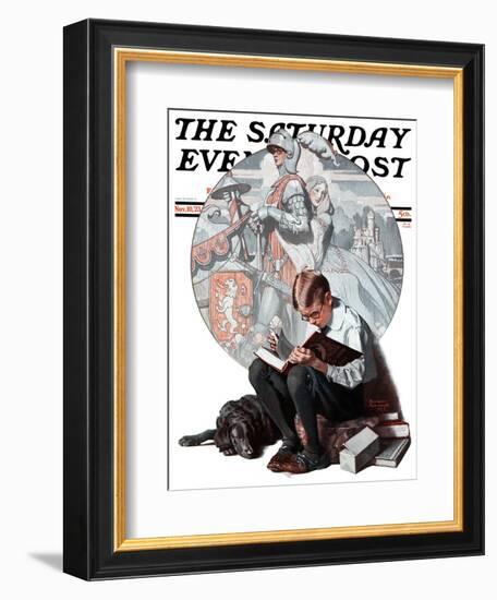 "Age of Romance" Saturday Evening Post Cover, November 10,1923-Norman Rockwell-Framed Giclee Print