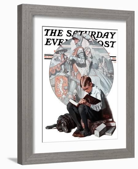 "Age of Romance" Saturday Evening Post Cover, November 10,1923-Norman Rockwell-Framed Giclee Print