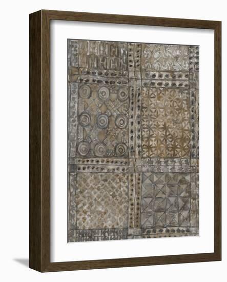 Aged Adinkra Cloth II-Samuel Dixon-Framed Art Print