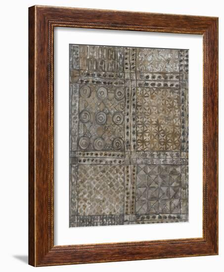 Aged Adinkra Cloth II-Samuel Dixon-Framed Art Print