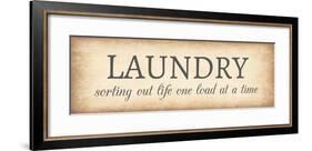 Aged Laundry Sign - Sorting Out Life-Color Me Happy-Framed Art Print