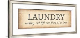Aged Laundry Sign - Sorting Out Life-Color Me Happy-Framed Art Print