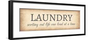 Aged Laundry Sign - Sorting Out Life-Color Me Happy-Framed Art Print