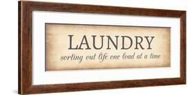 Aged Laundry Sign - Sorting Out Life-Color Me Happy-Framed Art Print