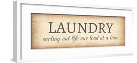 Aged Laundry Sign - Sorting Out Life-Color Me Happy-Framed Art Print