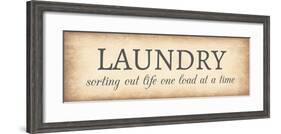 Aged Laundry Sign - Sorting Out Life-Color Me Happy-Framed Art Print