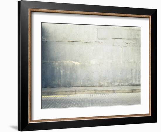 Aged Street Wall Background, Texture-donatas1205-Framed Art Print