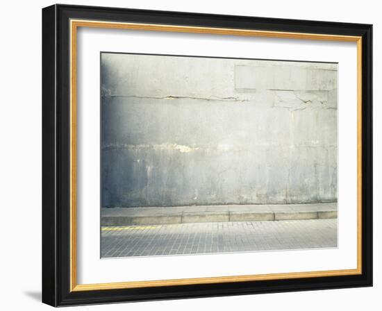 Aged Street Wall Background, Texture-donatas1205-Framed Art Print