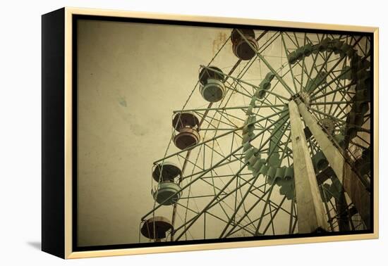 Aged Vintage Photo of Carnival Ferris Wheel with Toned F/X-Kuzma-Framed Premier Image Canvas