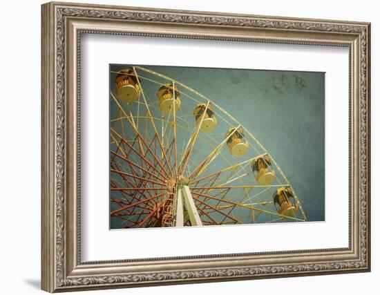 Aged Vintage Photo of Carnival Ferris Wheel with Toned F/X-Kuzma-Framed Photographic Print