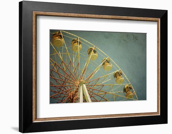 Aged Vintage Photo of Carnival Ferris Wheel with Toned F/X-Kuzma-Framed Photographic Print