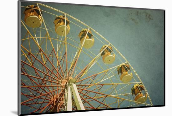 Aged Vintage Photo of Carnival Ferris Wheel with Toned F/X-Kuzma-Mounted Photographic Print