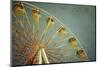 Aged Vintage Photo of Carnival Ferris Wheel with Toned F/X-Kuzma-Mounted Photographic Print