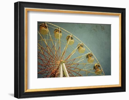 Aged Vintage Photo of Carnival Ferris Wheel with Toned F/X-Kuzma-Framed Photographic Print