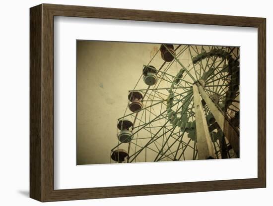 Aged Vintage Photo of Carnival Ferris Wheel with Toned F/X-Kuzma-Framed Photographic Print