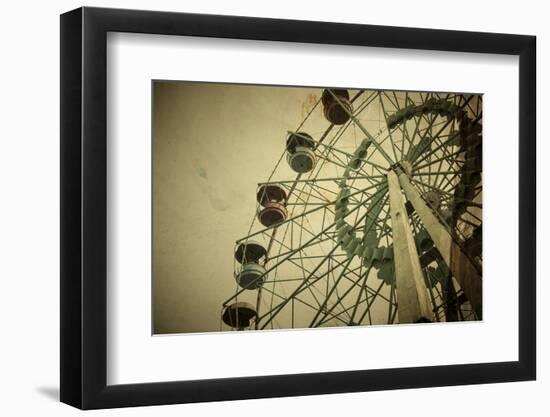 Aged Vintage Photo of Carnival Ferris Wheel with Toned F/X-Kuzma-Framed Photographic Print