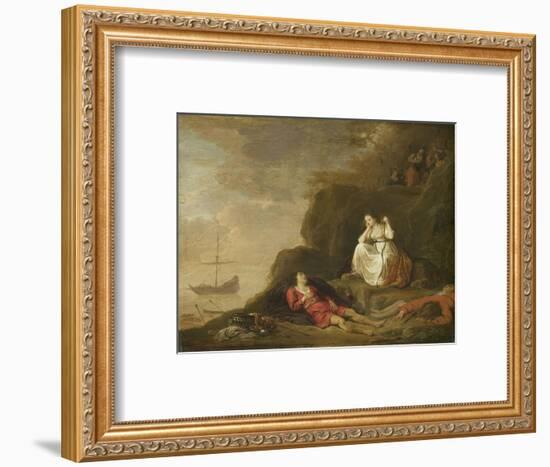 Agenes and Chariclea-Daniel Thivart-Framed Art Print