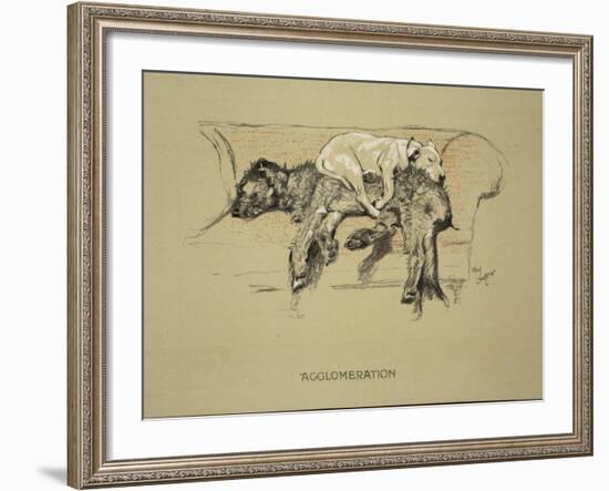 Agglomeration, 1930, 1st Edition of Sleeping Partners-Cecil Aldin-Framed Giclee Print