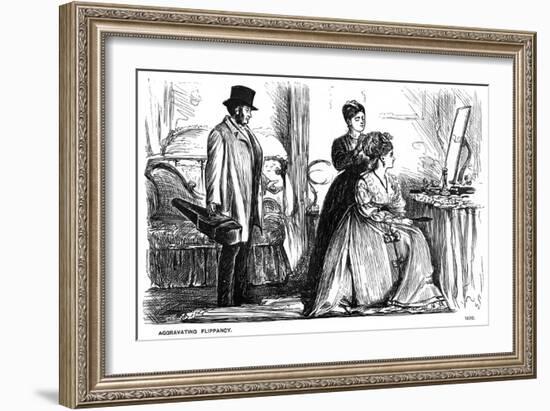 Aggravating Flippancy, 1870-George Du Maurier-Framed Giclee Print