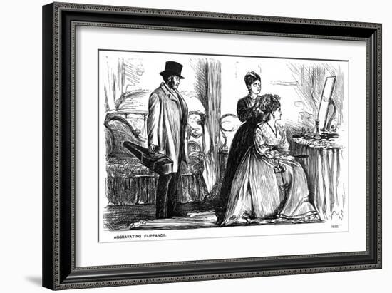 Aggravating Flippancy, 1870-George Du Maurier-Framed Giclee Print