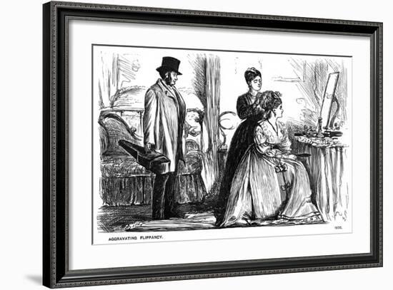 Aggravating Flippancy, 1870-George Du Maurier-Framed Giclee Print