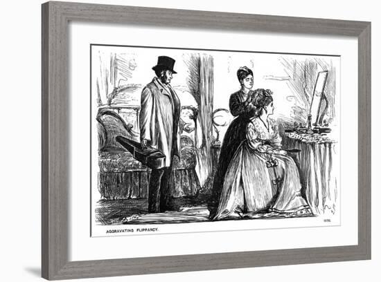 Aggravating Flippancy, 1870-George Du Maurier-Framed Giclee Print