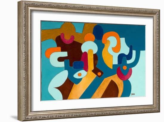 Aggressive Husband and His Shy Wife, 2009-Jan Groneberg-Framed Giclee Print